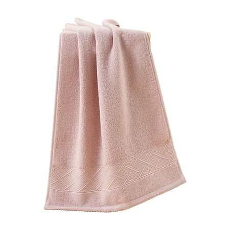 Cotton Travel Towel - 28.7x13.4in Soft Thin Compact Lightweight Camping Towel for Beach Gym Bath Shower Swimming Pool Dorm - Pink