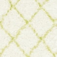 thumbnail image 2 of SAFAVIEH Moroccan Luvenia Geometric Shag Runner Rug, Ivory/Green, 2'3" x 8', 2 of 6