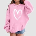 thumbnail image 2 of Povozer Girls Crewneck Sweatshirt Soft Midweight Pullover for Girls(Pink,11-12 Years), 2 of 4