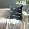 thumbnail image 4 of Funda de cojín, funda de cojín con borde plateado, almohada de viaje para oficina en casa, almohada cuadrada, 4 of 6