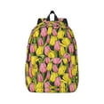 thumbnail image 2 of Rocae Tulips Flowers for Durable Canvas Backpack Leisure Large Bag Travel Rucksack Multi-function Backpack, 2 of 8