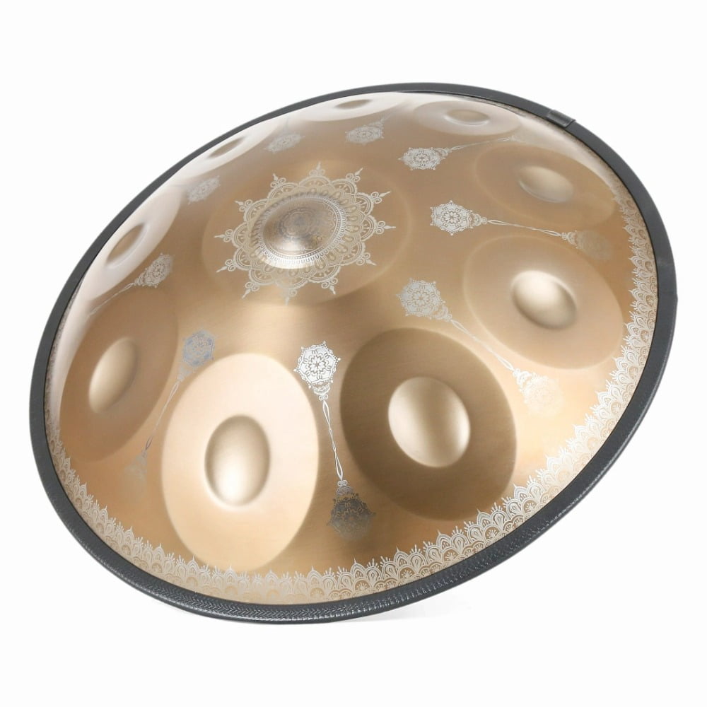 10 Notes Mandala Pattern Gold Handpan Drum Decorative Steel Percussion Instrument