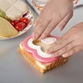 thumbnail image 3 of Langgg Moule à Riz en Forme de Cœur pour Enfants Outil de Cuisine DIY Sandwich Moule à Riz Mignon, 3 of 7