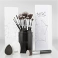 thumbnail image 1 of Set de brochas de maquillaje Niré Beauty, veganas, 15 piezas, con funda y esponja, 1 of 8
