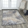 thumbnail image 2 of Alora Decor Euphoria 8' x 10' Floral Distress Gray/Gray/Rust/Blue Hybrid Rug, 2 of 8
