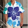 thumbnail image 2 of Short Sleeve Button Shirt Men'S Casual Short Sleeve Shirt Loose Shirt With PocketM, 2 of 5