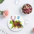 thumbnail image 4 of POGLIP Wolf Watercolor Save The Nature Set of 6 Round Coaster for Drinks, Absorbent Ceramic Stone Coasters Cup Mat with Cork Base for Home Kitchen Room Coffee Table Bar Decor, 4 of 5