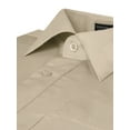 thumbnail image 4 of Men's Classic Fit Long Sleeve Wrinkle Resistant Button Down Premium Dress Shirt (Light Gray,XL), 4 of 4