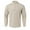 Khaki, variant on Mens 3/4 Sleeve Shirts Solid Color Untucked Business Casual Shirt Casual Button Down Shirts Regular Fit Summer Vacation Tops,Black,XL