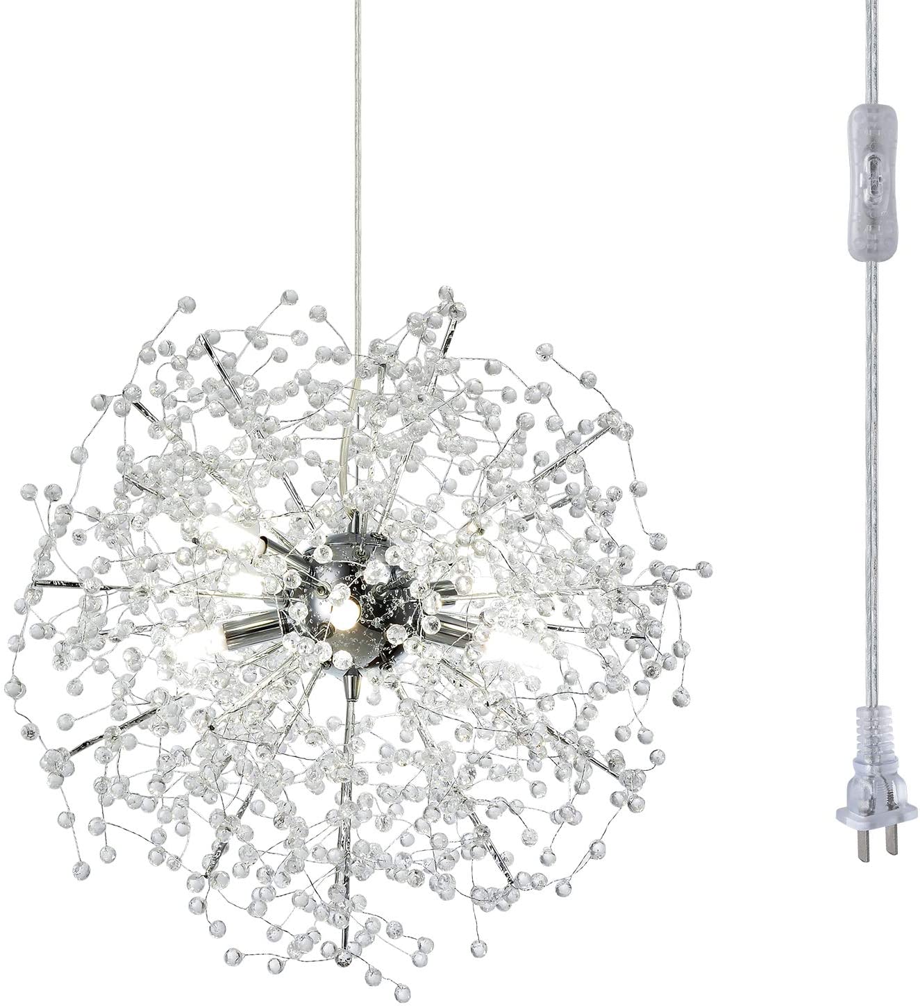 chandelier in bedroom