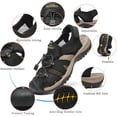 thumbnail image 3 of Rumpra Men’s Closed Toe Sport Sandals, Lightweight Leather Outdoor Hiking Water Shoes, 3 of 10