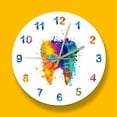 thumbnail image 2 of 4X Acuarela Pintura de Dientes ImpresióN Reloj de Pared ClíNica Dental Arte de Pared No Tictac Reloj de Pared Ortodoncista Dentista, 2 of 5
