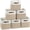 White/ Khaki, variant on Storage Crates 6 Pack White/Pink 12.13 x 11.93 x 7.20 Inches
