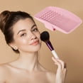 thumbnail image 5 of Unique Bargains Square Makeup Sponge Brush Cleaner 1 Pc Pink, 5 of 5