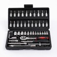 thumbnail image 4 of Socket Set F6 '' Chromemat, 46 Piecesred, 4 of 4