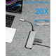 thumbnail image 4 of 6 In 1 Usb C Hub Multiport Adapters ,mac Dongle With 4k Hdmi, 100w Fast Charging, Usb-c And 3 Usb-a 5gbps Data Port, Usb 2.0, 4 of 5