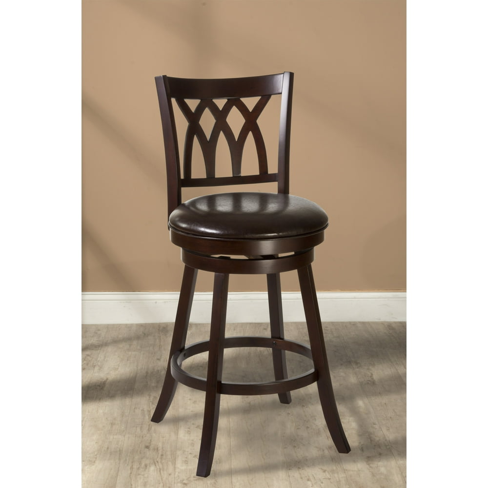 Hillsdale Furniture Tateswood Wood Bar Height Swivel Stool, Cherry