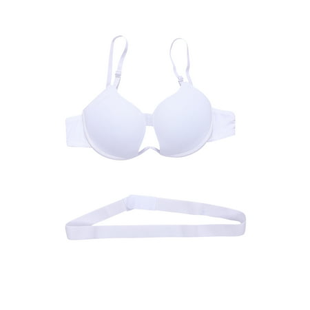 

ZQC Women Backless Bra Deep V Low Cut Underwear Padded Undergarment