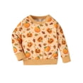 thumbnail image 1 of xiaxaixu Chandails en Molleton d'Halloween pour Bébé Manches Longues Col Rond Imprimé Citrouille Pullovers Vêtements pour Tout-Petits, 1 of 7