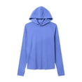 thumbnail image 3 of Tqcoqu Women's UPF 50+ Sun Protection Hoodie,Long Sleeve Hiking Fishing Lightweight UV Rashguard with Thumb Hole,Blue Women's S-XXXL, 3 of 5