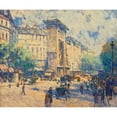 thumbnail image 2 of Elie Anatole Pavil 17x15 Gold Ornate Wood Frame and Double Matted Museum Art Print Titled - Porte Saint-Denis, 2 of 4