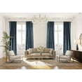 thumbnail image 1 of 3S Brother's Extra Long Solid Luxury Matte Velvet Soft Curtain Aegean Single Panel Hanging Back Tap & Rod Pocket Home Décor 5-25 Feet Custom Made Curtains -Made in Turkey Each(52"x216"), 1 of 7