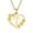 T, variant on Jewelry Initial Pendant Necklace for Men Womens, 14K Gold Plated Heart Flower Letter Capital Necklace Alphabets from A-Z Figaro Chain Necklace