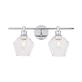 thumbnail image 6 of Gene 2 light Chrome and Clear glass Wall sconce, 6 of 15