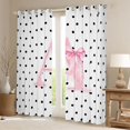 thumbnail image 2 of Manfei Pink ABC Print A Blackout Curtains,Cute Polkadot Window Curtains Pack of 2 (38x45 Each), 2 of 6