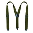 thumbnail image 2 of SGFCWSX Men Y-Type Adjustable Suspenders, Strong Clips Elastic Straps 3.8cm Width Formal Army Green, 2 of 3