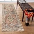 thumbnail image 5 of Lahome Oriental Washable Kitchen Runner Rug Non Slip, 2x8 Runners for Hallways with Rubber Backing, Vintage Soft Long Carpet for Bathroom Laundry Bedroom,Terracotta, 5 of 8