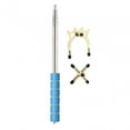 thumbnail image 2 of Colaxi Billiards Pool Cue Stick Snooker Cue Rest Anti Slip Handle Billiards Rod Stick Frame with Removable Bridge Head for Game Club 1Rod 2High Cross, 2 of 8