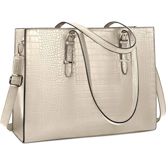 Bag for Women 15.6 inch Laptop Tote Bag Leather Classy Computer Briefcase for Work Waterproof Handbag Shoulder Bag Women Business Office Bag