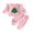 Pink, variant on RUINIXCW Toddler Girl Christmas Outfit Ruffle Long Sleeve Striped Sweatshirt Pants
