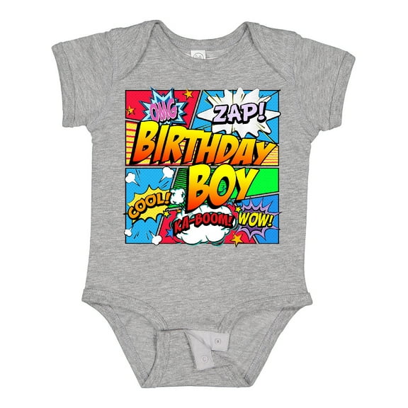 Inktastic Birthday Boy Comic Book Boys Baby Bodysuit