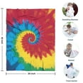 thumbnail image 4 of Colorful Rainbow Tie Dye Spiral Pattern Blanket,Comfortable Soft Flannel Throw Blanket,All Season,Warm Lightweight Blankets for Sofa Bed Couch Living Room Chair,30"x40", 4 of 4