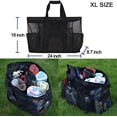 thumbnail image 4 of Extra Large Beach Bag Mesh Tote with Zipper and Pockets Ideal for Your Family Cruise/Beach Vacation Essentials | Extra Large, with Zipper, and Pockets, 4 of 8