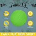 thumbnail image 6 of FabricLA Lime Faux Fur Tree Skirt Cut - 40-Inches with Rounded Edges (No Backing) for Christmas, 6 of 8