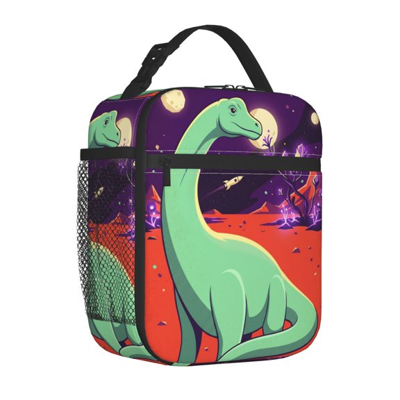 Dinosaur Lunch Bag For Women Men, Cute Reusable Dinosaurs Theme Lunch Bags, Small Portable Foldable Insulated Lunch Box For Work Office Picnic