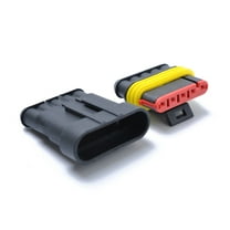 SWETRACE Motorcycle Black Pa66 10 Kits Square Terminal Plug Socket Kit