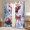 thumbnail image 2 of Castle Fairy Kids Pink Deer Black Out Curtains,Merry Christmas Curtains Pack of 2 (42x63 Each),Happy New Year Bedroom Curtains,Super Cozy Room Decor, 2 of 6
