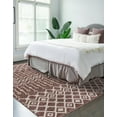 thumbnail image 4 of Unique Loom Eco Trellis Collection Area Rug - Native (7' 10" x 10' Rectangle Dusty Rose/Ivory), 4 of 11