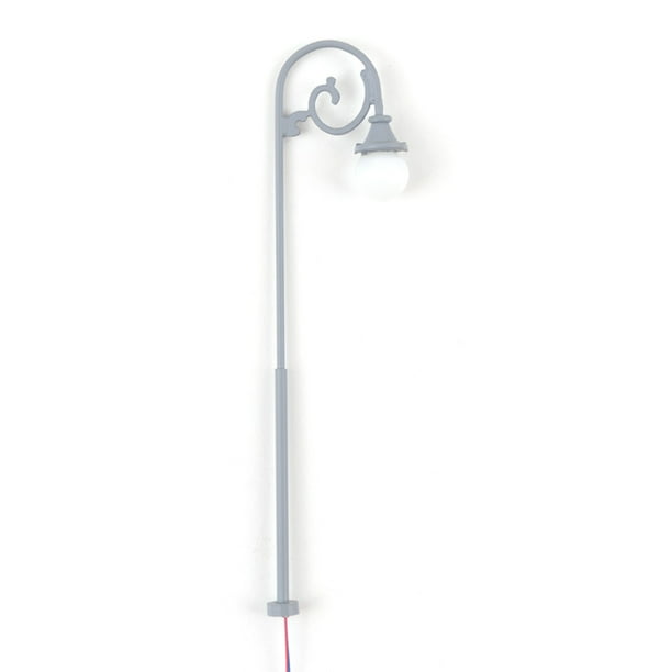 Bearachild 1: 87 7,2 cm, farolas de calle de patio, modelo de cabezal único, bombilla de diseño ferroviario, poste de lámpara de estilo tradicional, luz Artesanía Gris/Blanco cálido Bearachild HA066590-06