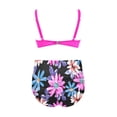 thumbnail image 4 of Women High Waisted Bikini Sets Two Piece Swimsuits Floral Print Bikini Swimwear Tankini Top With Bottoms 2 Piece Bathing Suits L, 4 of 5