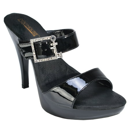 Penthouse - Womens 5 Inch Heel Slip On Ellie PH501-MEGAN Slide Shoes Clearance Size 9 - 0