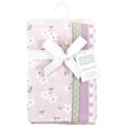 thumbnail image 2 of Hudson Baby Infant Girl Cotton Flannel Burp Cloths, Purple Dainty Floral 4 Pack, One Size, 2 of 6