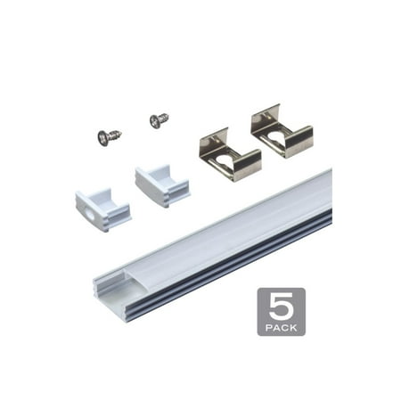 

Armacost Lighting RibbonFlex Tape Light Flat Channel Mounting Hardware-5-Pack