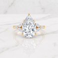 thumbnail image 4 of Rosec Jewels 4 Carat IGI Certified Lab Grown Diamond Big Pear Shaped Engagement Ring (E-VS1 Grade), 18K Yellow Gold, US 8.00, 4 of 7