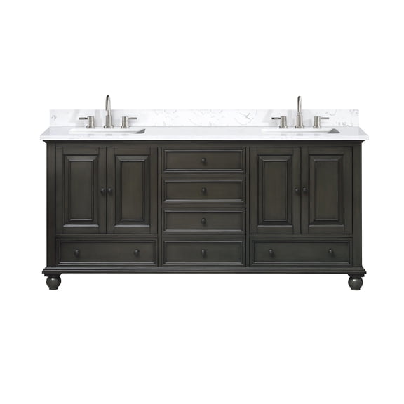 Avanity THOMPSON-VS73-CL-E Thompson 72" Free Standing Double Basin Vanity Set - Charcoal