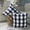 Navy Blue, variant on Brown Gingham Checkered Throw Pillow Covers 18x18 Set of 2, Neutral Modern Farmhouse Dark Brown Khaki Outdoor Pillows 18 x 18 for Porch Patio Furniture (No Pillow Inserts)